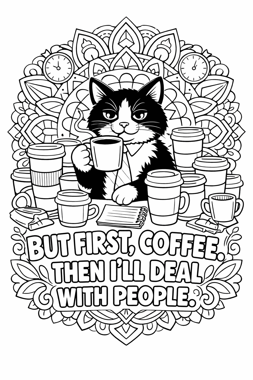 Tuxedo Cat Companion - Back Cover